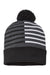 Cap America Hats RKH12 Unisex USA Made Half Color Beanie Black/White Flat Front