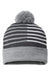 Cap America Hats RKH12 Unisex USA Made Half Color Beanie Heather Grey/White Flat Front