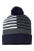 Cap America Hats RKH12 Unisex USA Made Half Color Beanie True Navy Blue/White Flat Front