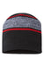Cap America Hats RKV9 Unisex USA Made Variegated Striped Beanie Black/True Red Flat Front