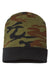 Cap America Hats RKC12 Unisex USA Made Camo Cuffed Beanie Woodland Camo Flat Front