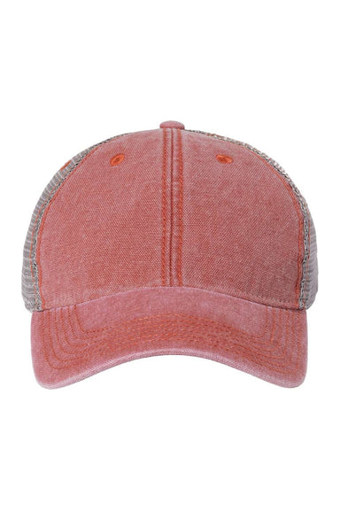 Legacy Hats DTA Mens Dashboard Snapback Trucker Hat Nantucket Red/Grey Flat Front