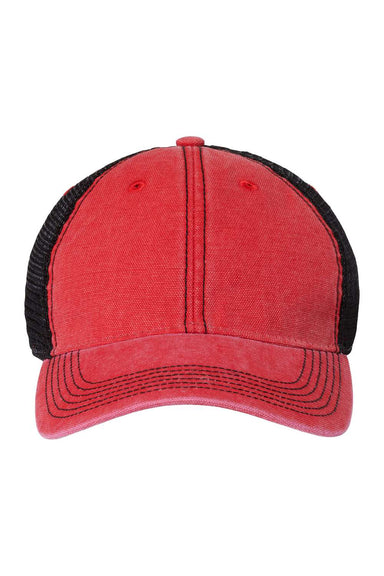 Legacy DTA Mens Dashboard Trucker Hat Scarlet Red/Black Flat Front