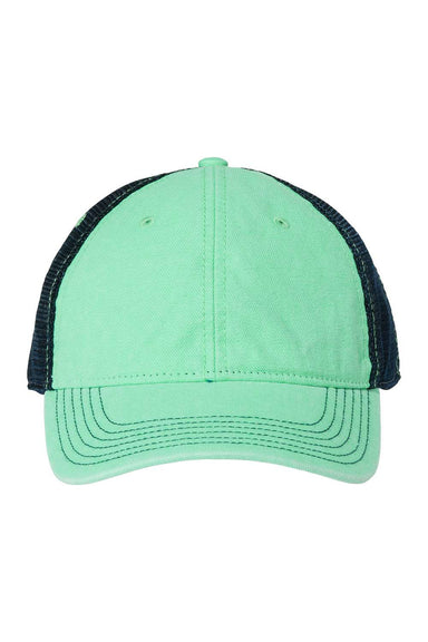 Legacy DTA Mens Dashboard Trucker Hat Spearmint Green/Navy Blue Flat Front