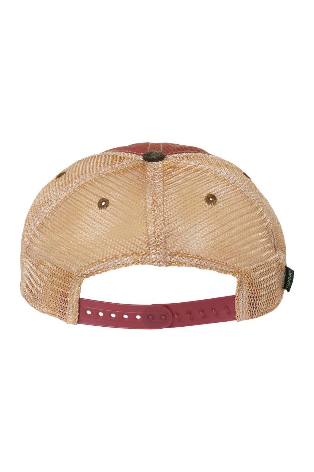 Legacy Hats OFA Mens Old Favorite Snapback Trucker Hat Cardinal Red/Black/Khaki Flat Back