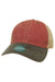 Legacy Hats OFA Mens Old Favorite Snapback Trucker Hat Cardinal Red/Black/Khaki Flat Front