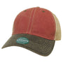 Legacy Hats Mens Old Favorite Snapback Trucker Hat - Cardinal Red/Black/Khaki