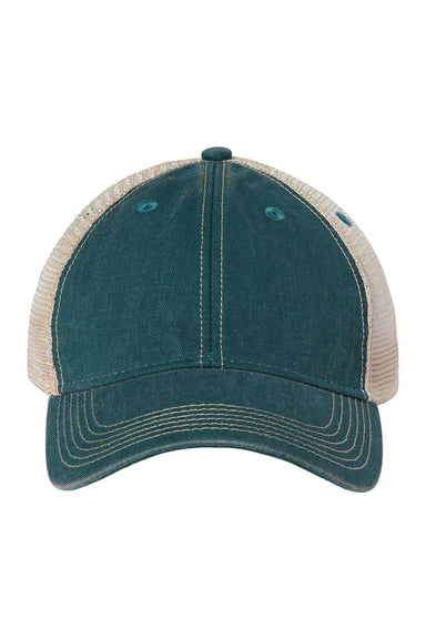 Legacy OFA Mens Old Favorite Trucker Hat Marine Blue/Khaki Flat Front