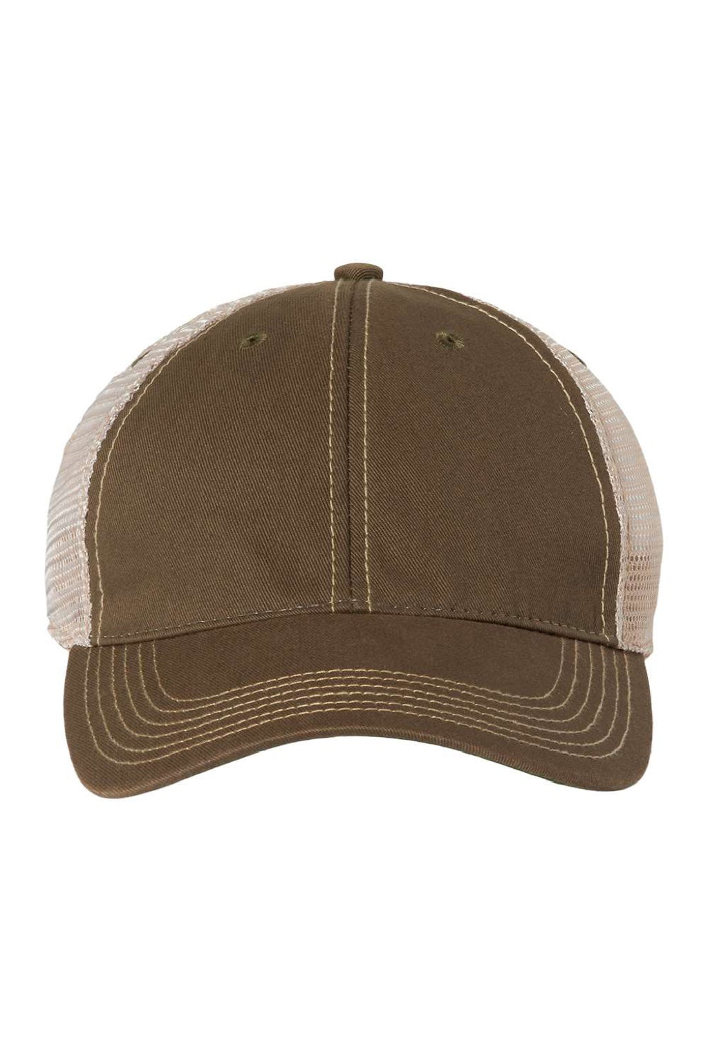 Legacy Hats OFA Mens Old Favorite Snapback Trucker Hat Olive Green/Khaki Flat Front