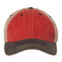 Legacy Hats Mens Old Favorite Snapback Trucker Hat - Scarlet Red/Navy Blue/Khaki