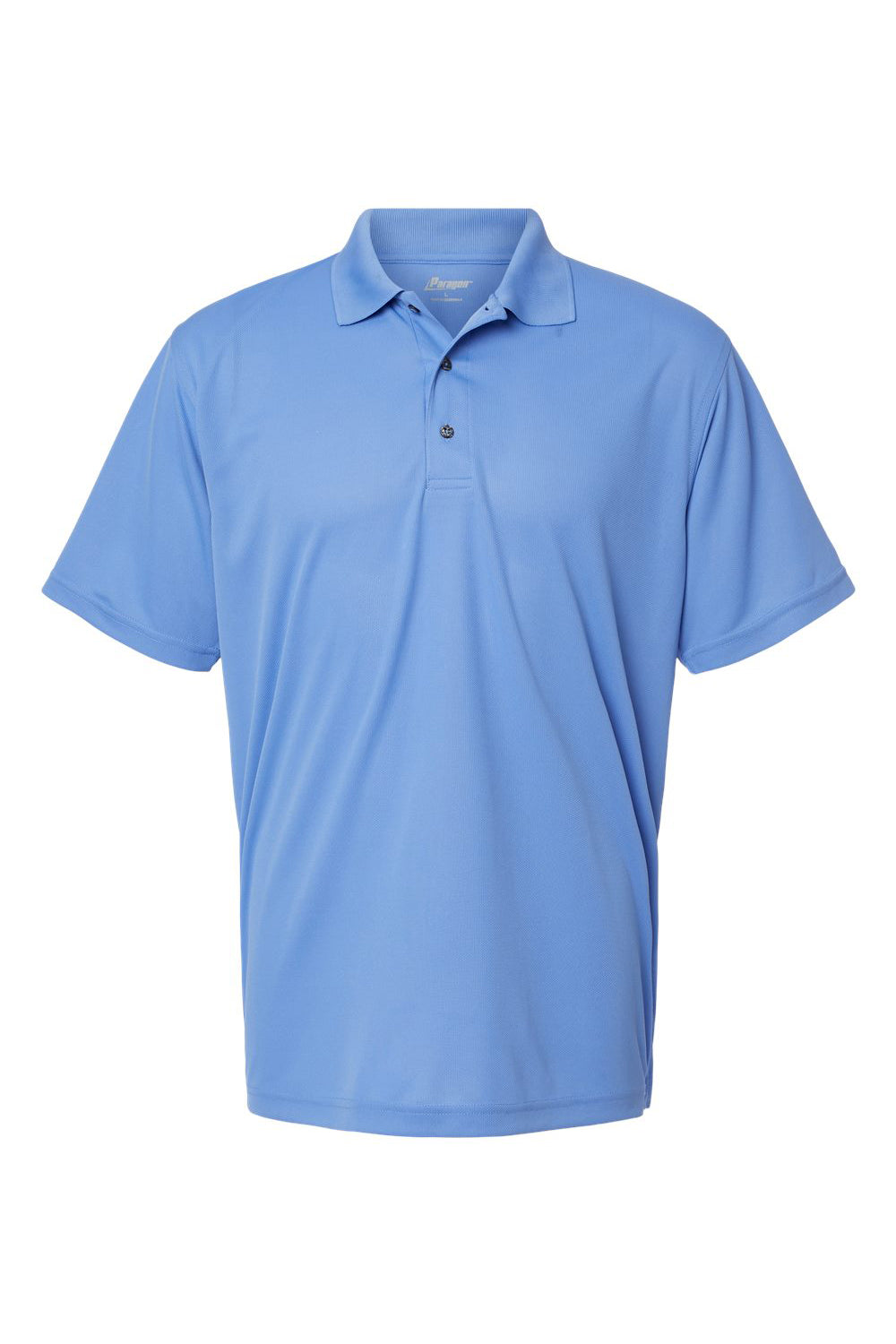 Paragon 100 Mens Saratoga Performance Moisture Wicking Mini Mesh Short Sleeve Polo Shirt Bimini Blue Flat Front