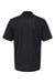 Paragon 100 Mens Saratoga Performance Moisture Wicking Mini Mesh Short Sleeve Polo Shirt Black Flat Back
