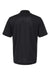 Paragon 100 Mens Saratoga Performance Mini Mesh Short Sleeve Polo Shirt Black Flat Back
