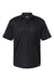 Paragon 100 Mens Saratoga Performance Moisture Wicking Mini Mesh Short Sleeve Polo Shirt Black Flat Front