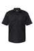Paragon 100 Mens Saratoga Performance Mini Mesh Short Sleeve Polo Shirt Black Flat Front