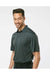 Paragon 100 Mens Saratoga Performance Mini Mesh Short Sleeve Polo Shirt Carbon Grey Model Side