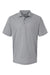 Paragon 100 Mens Saratoga Performance Mini Mesh Short Sleeve Polo Shirt Heather Grey Flat Front