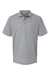 Paragon 100 Mens Saratoga Performance Moisture Wicking Mini Mesh Short Sleeve Polo Shirt Heather Grey Flat Front