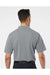Paragon 100 Mens Saratoga Performance Mini Mesh Short Sleeve Polo Shirt Heather Grey Model Back