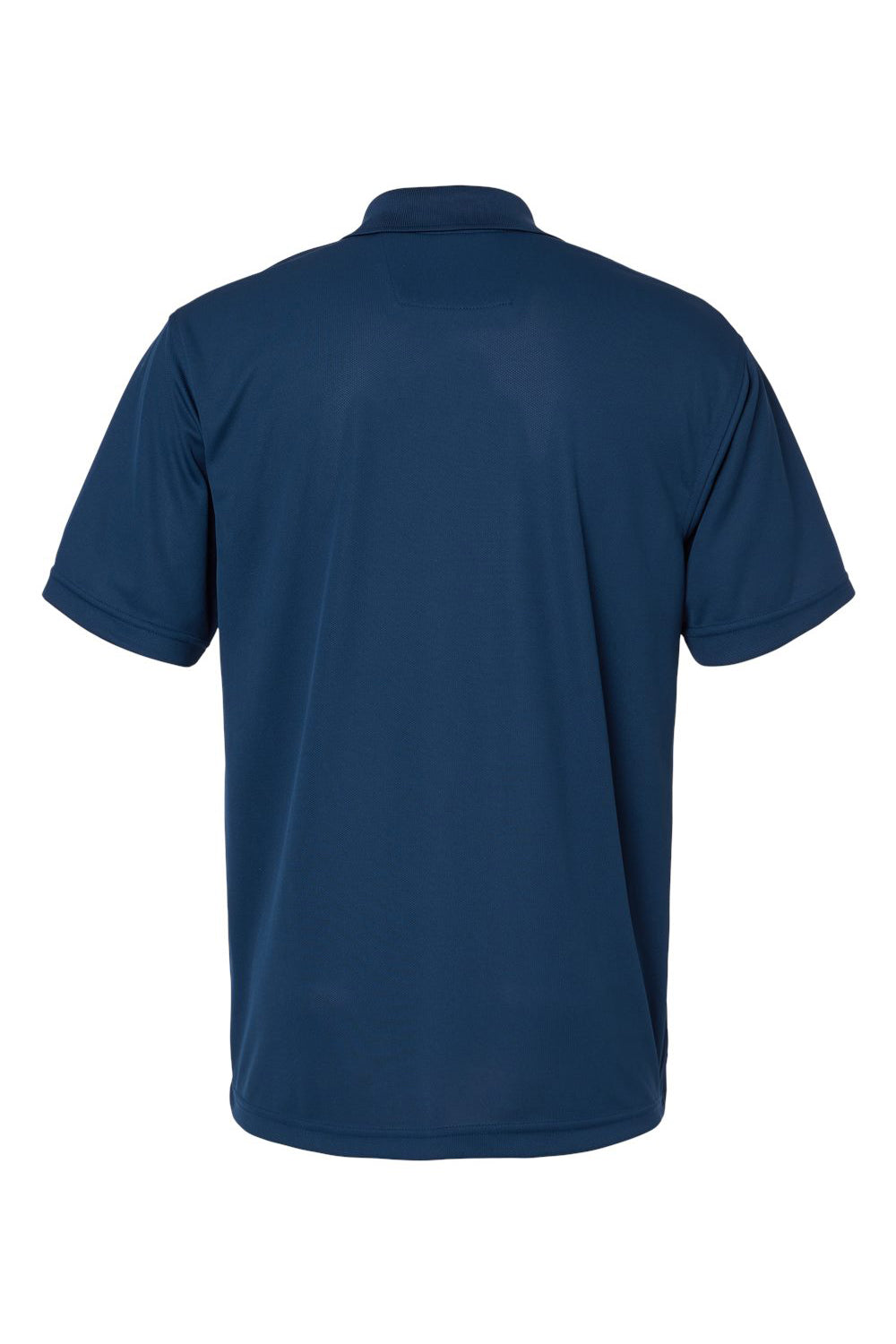 Paragon 100 Mens Saratoga Performance Mini Mesh Short Sleeve Polo Shirt Navy Blue Flat Back