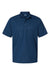 Paragon 100 Mens Saratoga Performance Moisture Wicking Mini Mesh Short Sleeve Polo Shirt Navy Blue Flat Front