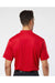 Paragon 100 Mens Saratoga Performance Mini Mesh Short Sleeve Polo Shirt Red Model Back