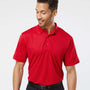 Paragon Mens Saratoga Performance Moisture Wicking Mini Mesh Short Sleeve Polo Shirt - Red - NEW