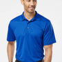 Paragon Mens Saratoga Performance Moisture Wicking Mini Mesh Short Sleeve Polo Shirt - Royal Blue