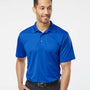 Paragon Mens Saratoga Performance Moisture Wicking Mini Mesh Short Sleeve Polo Shirt - Royal Blue - NEW