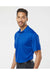 Paragon 100 Mens Saratoga Performance Mini Mesh Short Sleeve Polo Shirt Royal Blue Model Side