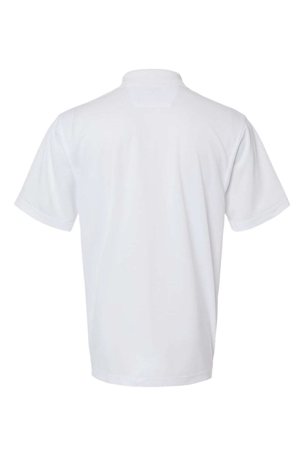 Paragon 100 Mens Saratoga Performance Mini Mesh Short Sleeve Polo Shirt White Flat Back