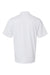 Paragon 100 Mens Saratoga Performance Moisture Wicking Mini Mesh Short Sleeve Polo Shirt White Flat Back