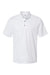 Paragon 100 Mens Saratoga Performance Mini Mesh Short Sleeve Polo Shirt White Flat Front