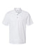 Paragon 100 Mens Saratoga Performance Moisture Wicking Mini Mesh Short Sleeve Polo Shirt White Flat Front