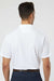 Paragon 100 Mens Saratoga Performance Moisture Wicking Mini Mesh Short Sleeve Polo Shirt White Model Back