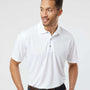 Paragon Mens Saratoga Performance Moisture Wicking Mini Mesh Short Sleeve Polo Shirt - White - NEW