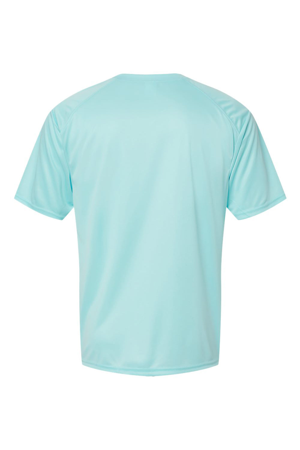 Paragon 200 Mens Islander Performance Moisture Wicking Short Sleeve Crewneck T-Shirt Aqua Blue Flat Back