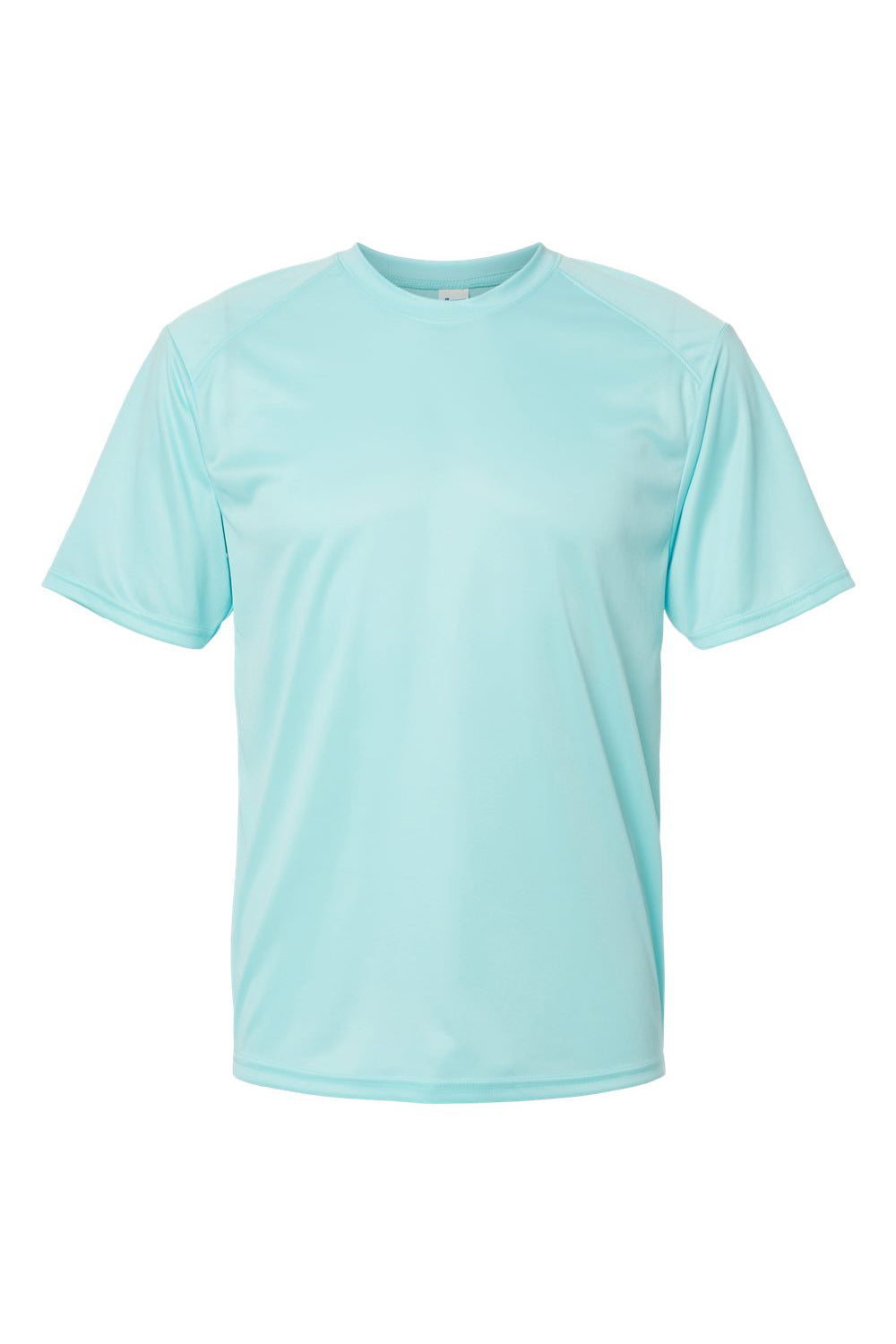 Paragon 200 Mens Islander Performance Moisture Wicking Short Sleeve Crewneck T-Shirt Aqua Blue Flat Front