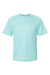 Paragon 200 Mens Islander Performance Moisture Wicking Short Sleeve Crewneck T-Shirt Aqua Blue Flat Front