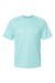 Paragon 200 Mens Islander Performance Short Sleeve Crewneck T-Shirt Aqua Blue Flat Front