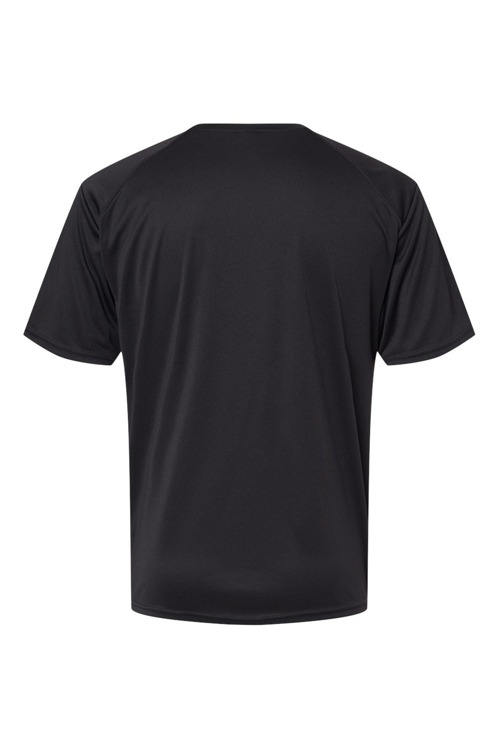 Paragon 200 Mens Islander Performance Moisture Wicking Short Sleeve Crewneck T-Shirt Black Flat Back