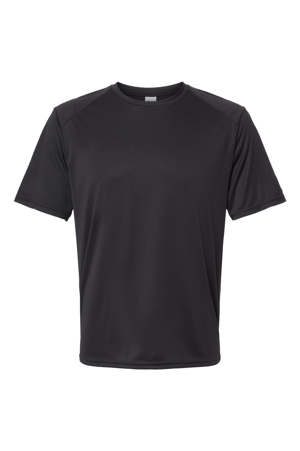 Paragon 200 Mens Islander Performance Short Sleeve Crewneck T-Shirt Black Flat Front