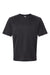 Paragon 200 Mens Islander Performance Moisture Wicking Short Sleeve Crewneck T-Shirt Black Flat Front