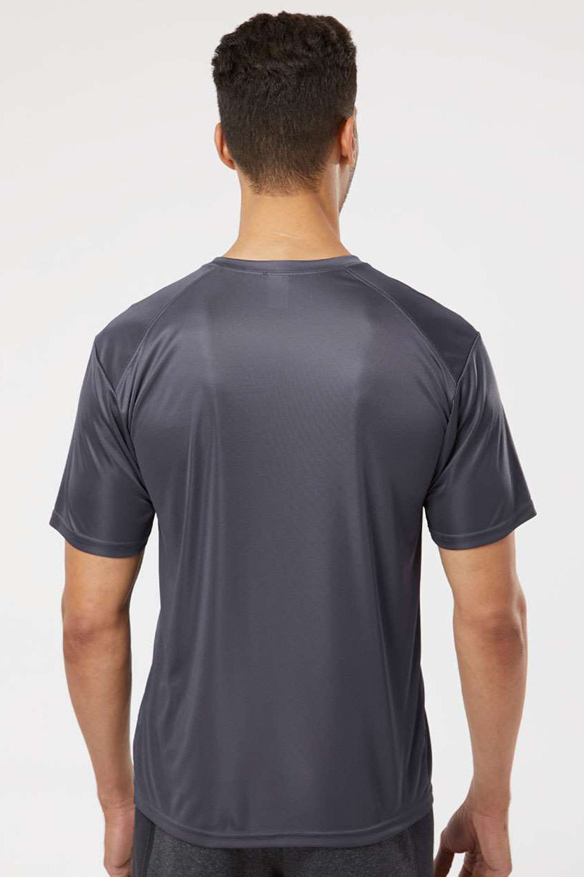 Paragon 200 Mens Islander Performance Moisture Wicking Short Sleeve Crewneck T-Shirt Graphite Grey Model Back