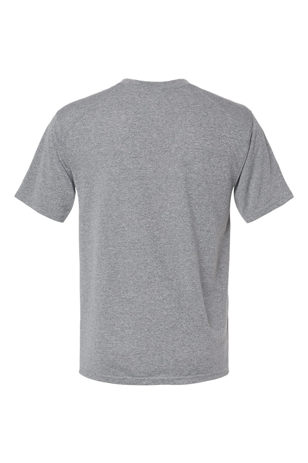 Paragon 200 Mens Islander Performance Moisture Wicking Short Sleeve Crewneck T-Shirt Heather Grey Flat Back