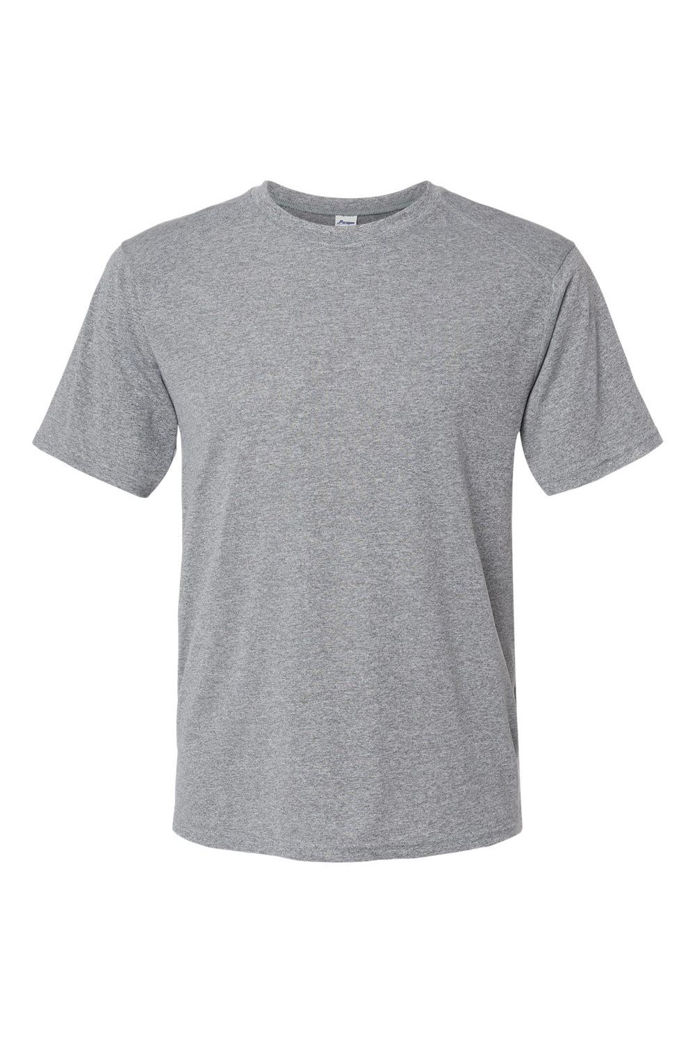 Paragon 200 Mens Islander Performance Moisture Wicking Short Sleeve Crewneck T-Shirt Heather Grey Flat Front