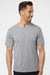 Paragon 200 Mens Islander Performance Moisture Wicking Short Sleeve Crewneck T-Shirt Heather Grey Model Front