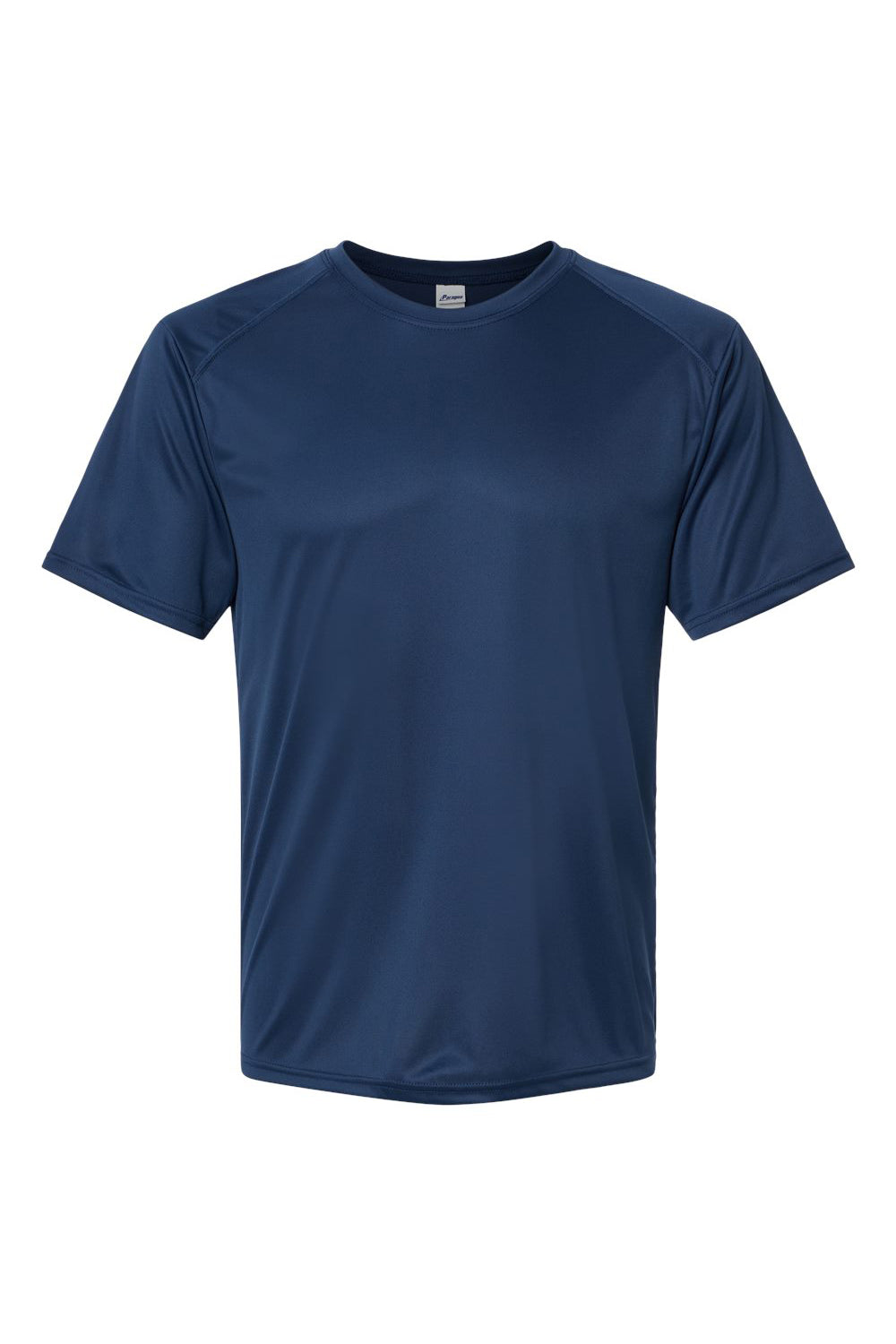 Paragon 200 Mens Islander Performance Moisture Wicking Short Sleeve Crewneck T-Shirt Navy Blue Flat Front
