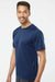 Paragon 200 Mens Islander Performance Moisture Wicking Short Sleeve Crewneck T-Shirt Navy Blue Model Side