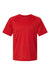 Paragon 200 Mens Islander Performance Moisture Wicking Short Sleeve Crewneck T-Shirt Red Flat Front